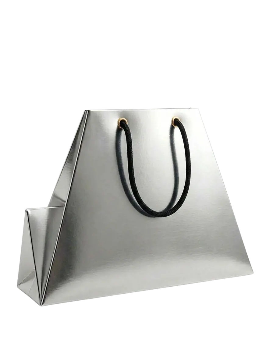 Metallic finish custom paper bags